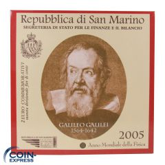 2 Euro Gedenkmünze San Marino 2005 Galileo Galilei 2 Euro Gedenkmünze San Marino 2005 Galileo Galilei